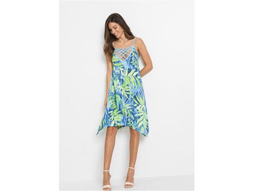 B.P.C sukienka asymetryczna kolorowa letnia 32/34.