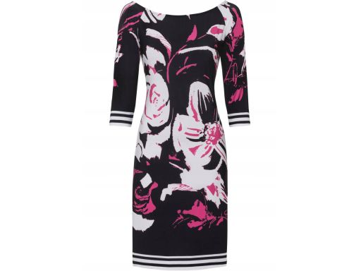 B.P.C sukienka w kolorowe wzory dopasowana 32/34.