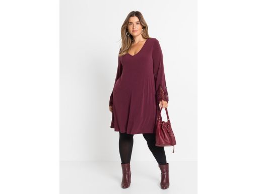 B.P.C sukienka z koronką bordowo-brązowa 40/42.