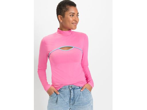 B.P.C bluzka różowa z wycięciem 36/38.