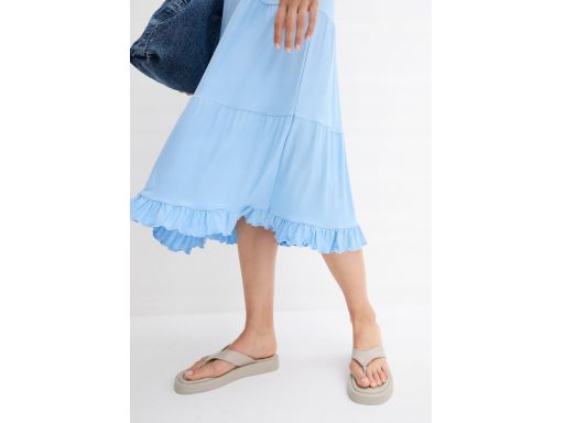 B.P.C sukienka midi niebieska na cienkie ramiączka ^48/50