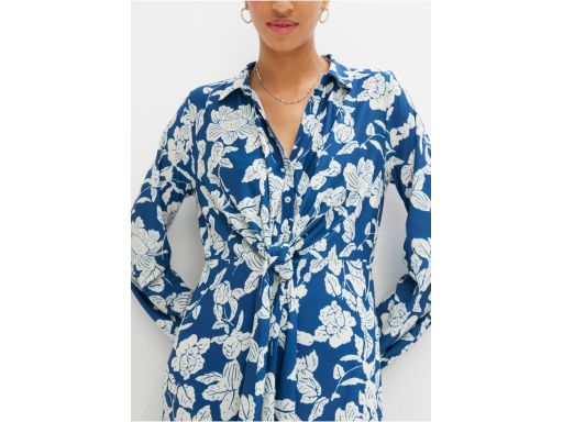 B.P.C długa sukienka niebieska w kwiaty r.36/38