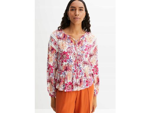 B.P.C bluzka we wzory z koronką boho 38.