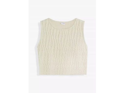 B.P.C beżowy top strukturalny krótki 48/50.