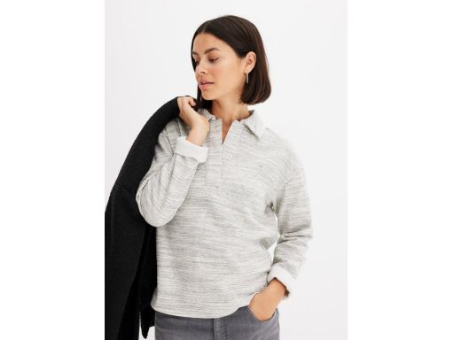 B.P.C szara sweterowa bluza z kołnierzykiem r.40/42
