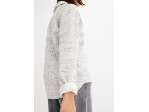 B.P.C szara sweterowa bluza z kołnierzykiem r.40/42