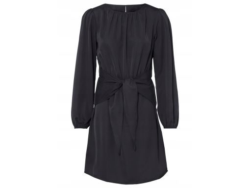 B.P.C sukienka satynowa czarna z wiązaniem 42.