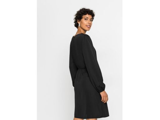 B.P.C sukienka satynowa czarna z wiązaniem 42.