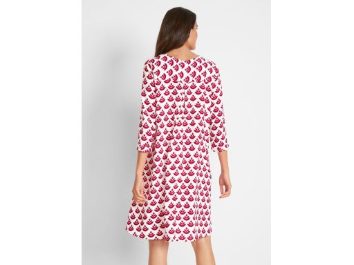 B.P.C sukienka biała w czerwone wzory wiskozowa ^42