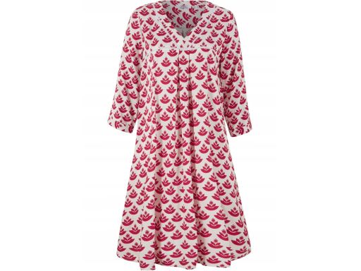B.P.C sukienka biała w czerwone wzory wiskozowa ^42