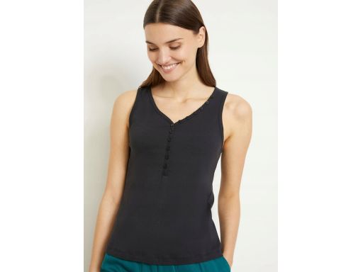 B.P.C top czarny z guziczkami 36/38.