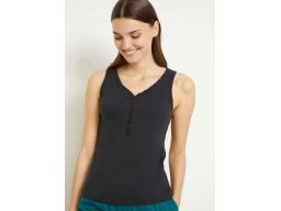 B.P.C top czarny z guziczkami 36/38.