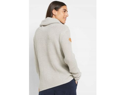 B.P.C sweter z szerokim golfem matowy srebrny ^44/46