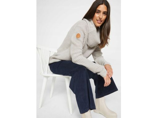 B.P.C sweter z szerokim golfem matowy srebrny ^44/46