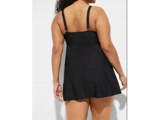 B.P.C sukienka kąpielowa czarna w białe wzorki ^54