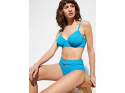 B.P.C niebieskie bikini z fiszbinami i figami z wysokim stanem 38 (75E