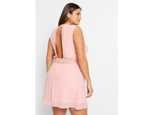 B.P.C sukienka szyfonowa z koronką 50.