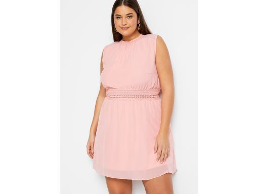 B.P.C sukienka szyfonowa z koronką 50.