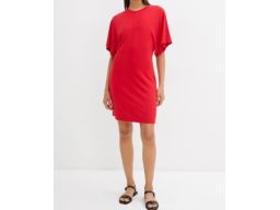 B.P.C sukienka shirtowa czerwona modne rękawy r.42