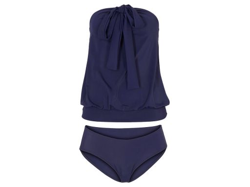 B.P.C granatowe tankini z wiązaniem na szyi r.42