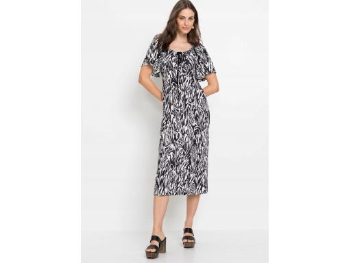 B.P.C sukienka midi wzorzysta 40/42.