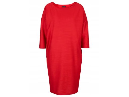 B.P.C czerwona sukienka prażkowana r.36/38