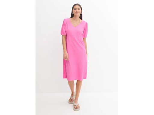 B.P.C sukienka midi różowa strukturalna z dżerseju ^52/54