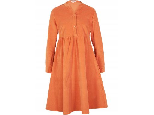 B.P.C sztruksowa sukienka w fasonie A pomarańczowa ceglasta ^50