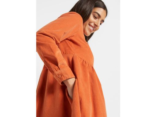 B.P.C sztruksowa sukienka w fasonie A pomarańczowa ceglasta ^50