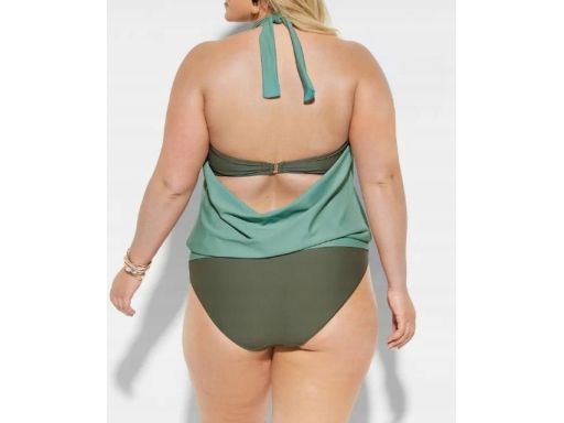 B.P.C top tankini wiązany pistacjowy r.38