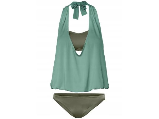 B.P.C top tankini wiązany pistacjowy r.38