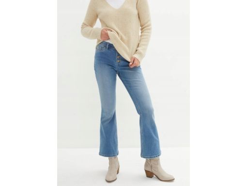 B.P.C jasne jeansy bootcut 7/8 r.52