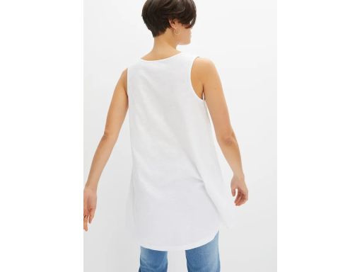 B.P.C biały top z bawełny organicznej dłuższy tył ^48/50