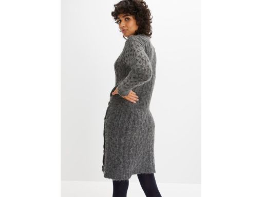 B.P.C sukienka dzianinowa szara z guzikami ^40/42