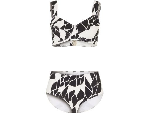 B.P.C bikini typu minimizer biało-czarne we wzory 44 (85E).