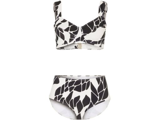 B.P.C bikini typu minimizer biało-czarne we wzory 44 (85E).