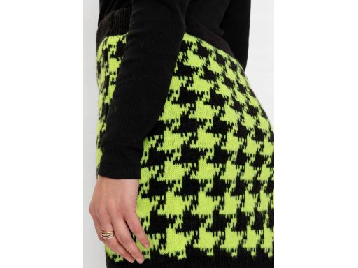 B.P.C spódnica dzianinowa mini w pepitkę czarno-biała ^44/46