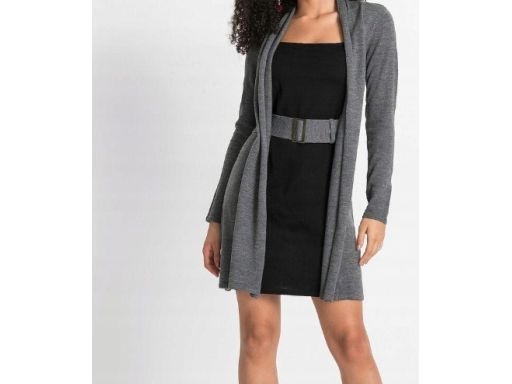 B.P.C sukienka dzianinowa z paskiem w optyce 2w1 r.32/34