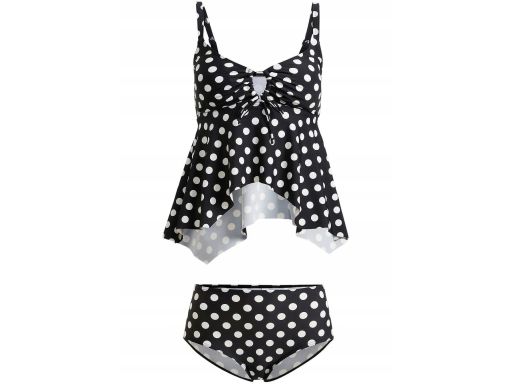 B.P.C tankini czarne w grochy 48 (95B).