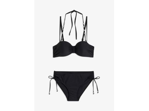 B.P.C czarne bikini z biustonoszem balkonetka dodatkowe ramiączko ^36(