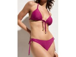 B.P.C bikini wiązane z koronką trójkątne miseczki kolor biskupi 42 (80