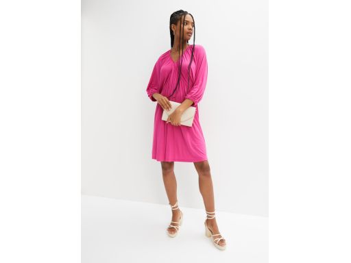 B.P.C. sukienka różowa z dekoltem na plecach ^44/46