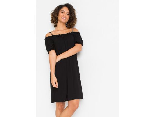 B.P.C czarna sukienka carmen letnia ^32/34