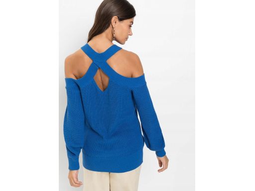 B.P.C sweter odkryte ramiona szafirowy 48/50.