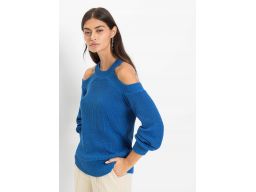 B.P.C sweter odkryte ramiona szafirowy 48/50.