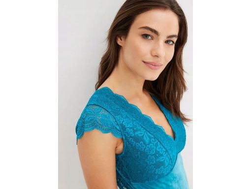 B.P.C. body morskie aksamitne z koronką 44/46.