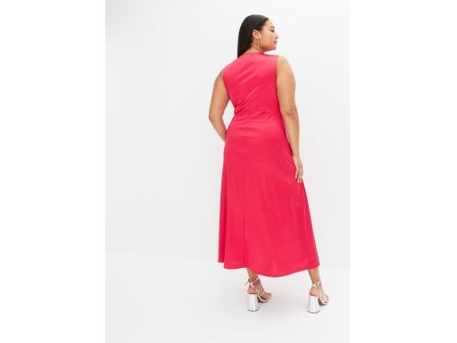 B.P.C sukienka długa satynowa malinowa r.48/50