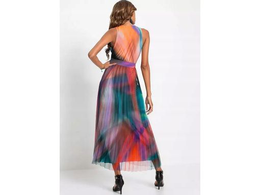 B.P.C długa sukienka plisowana midi letnia kolorowa ^40/42