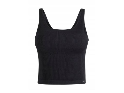 B.P.C top krótki Feel Comfort czarny prążkowany r.L