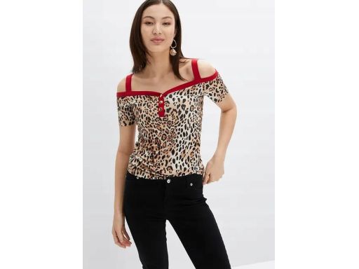 B.P.C bluzka z odkrytymi ramionami cętki r.36/38